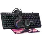 Kit 4 Em 1 Kalkan Baldur Mouse 7200DPI Teclado Membrana Mousepad E Headset - KLK00097