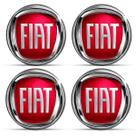 Kit 4 Emblema Calota Fiat Adesivo Resinado Carlota 48mm Roda