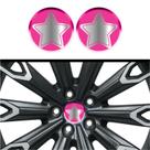 Kit 4 Emblema Estrela Cromo 48 mm