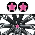 Kit 4 Emblema Estrela Pink 48 mm