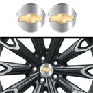 Kit 4 Emblema Logo Adesivo Chevrolet logo nova fundo cromo 48 mm