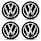 Kit 4 Emblema Resinado Volkswagen Calota 48mm Jogo Emblemas Carlota VW Gol Fox Saveiro