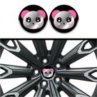 Kit 4 Emblema Urso pink 48 mm