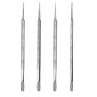 Kit 4 Empurradores Cutículas Aço Inox Ponta Dupla Marco Boni