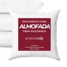 Kit 4 Enchimentos de Almofada 45x45 Fibra Siliconada Super Macio Cheio Confortáveç