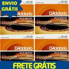 Kit 4 Encordoamento Violão D'addario Aço Ez900 Envio Grátis