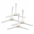 Kit 4 Escovas Laterais Robô Aspirador Xiaomi 3 Pontas Branca Compatível