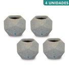 Kit 4 Esfera Diamante PP Cor:Cinza Claro