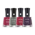 Kit 4 Esmalte Diamond Gel Cores Variadas Tons Escuro