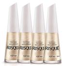 Kit 4 Esmalte Risqué Cintilante Platino com 8ml
