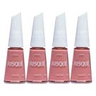 Kit 4 Esmalte Risqué Cor Chick Pop 8ml