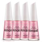 Kit 4 Esmalte Risqué Cor Mini Saia Cintilante com 8ml