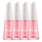 Kit 4 Esmalte Risqué Cor Rose Bombom Hipoalergênico com 8ml Kit 4 Esmalte Risqué Cor Rose Bombom Hipoalergênico com 8ml