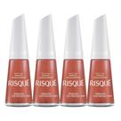 Kit 4 Esmalte Risqué Cor Terracota que Provoca com 8ml Kit 4 Esmalte Risqué Cor Terracota que Provoca com 8ml