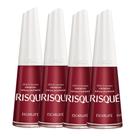 Kit 4 Esmalte Risqué Cremoso Escarlate 8ml
