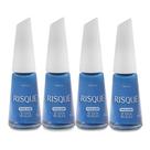 Kit 4 Esmalte Risqué Cremoso Nova Cor Se Solta no Blues 8ml
