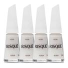 Kit 4 Esmalte Risqué Natural Renda 8ml