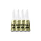 Kit 4 Esmalte Risqué Nova Cor Metálico Cor Doura-me Se For Capaz 8ml