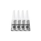 Kit 4 Esmalte Risqué Nova Cor Metálico Cor Prata na Lata 8ml Kit 4 Esmalte Risqué Nova Cor Metálico Cor Prata na Lata 8ml