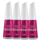 Kit 4 Esmalte Risqué Rosas Cremoso Léo Mandou Flores 8ml Kit 4 Esmalte Risqué Rosas Cremoso Léo Mandou Flores 8ml