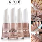 Kit 4 Esmalte Risque Tons Nudes Cremoso Hipoalergênico Kit 4 Esmalte Risque Tons Nudes Cremoso Hipoalergênico