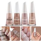 Kit 4 Esmalte Risque Tons Nudes Cremoso Hipoalergênico