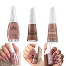 Kit 4 Esmaltes 8ml Impala Colorama Risqué Cores Nude Cremosas para Unhas