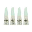Kit 4 Esmaltes Risque Care Atacado Tratamento Seda Base 8ml