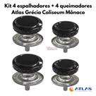 Kit 4 espalhadores + 4 queimadores p fogão atlas Grecia Coliseum Monaco 4bocas Kit 4 espalhadores + 4 queimadores p fogão atlas Grecia Coliseum Monaco 4bocas