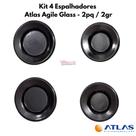 Kit 4 Espalhadores Fogão Atlas Agile Glass 2PQ / 2GR