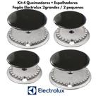 Kit 4 Espalhadores + Queimadores Fogão Electrolux 56 SE 56 UT 56 ST 2pq-2gr