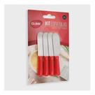 Kit 4 Espátulas Inox Plástico 10Cm