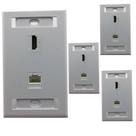 Kit 4 Espelhos de parede 1 saída Hdmi e 1 saída RJ45 Cat5