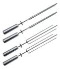 Kit 4 Espetos 2 Tridente 2 Espada P Gira Grill