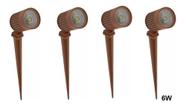 Kit 4 Espetos Para Jardim Interlight Led 4w 3000k Ref. 3028