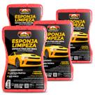 Kit 4 Esponjas de Limpeza Lavagem Automotiva Uso Geral