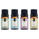 Kit 4 Essencias Via Aroma 10 ml - Baby, Bamboo, Capim limão e Lavanda