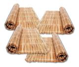 Kit 4 Esteiras Palha Taboa 1,7x1,0m Pergolado Forro Tapete Kit 4 Esteiras Palha Taboa 1,7x1,0m Pergolado Forro Tapete