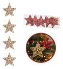 Kit 4 Estrelas Natal Árvore Enfeite 8x8 Sortida Decoração
