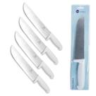 Kit 4 Faca De Cozinha Churrasco Inox Carne 8 Polegada Profissional