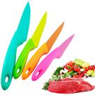 Kit 4 Facas de Cozinha Coloridas Aço Inox de Qualidade