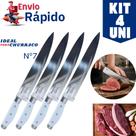 Kit 4 Facas Linha Europa 29 Cm em Aço Inox nº 7 Resistência, Precisão e Qualidade para Chefs e Churrasqueiros