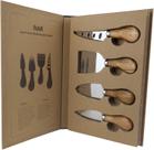 Kit 4 Facas p/Queijo Aço Inox e Cabo Madeira Acácia