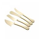 Kit 4 Facas Queijo Inox Dourado Positano Lyor
