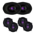Kit 4 Falantes 5 Pol 150w + 6x9 200w Som Automotivo Hiken