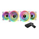 Kit 4 Fans Rgb Aeolus Com 4 Fans Gamdias