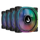 Kit 4 Fans Rise Mode Aura Pro ARGB 120mm C/ Controladora - RM-AUB-02-ARGB