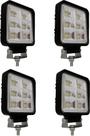 KIT 4 Faróis de Milha Luz Auxiliar LED 144W LE6721 Carro Caminhonete Trator máquina de construção