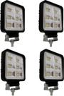KIT 4 Faróis de Milha Luz Auxiliar LED 144W LE6721 Carro Caminhonete Trator máquina de construção