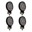 Kit 4 Farol De Led Auxiliar Redondo 27w Troller Off-road 4x4 LE-6710